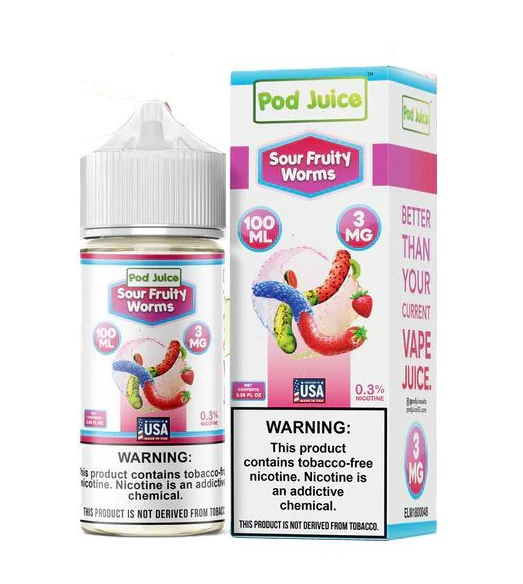 Pod Juice Sour Fruity Worms